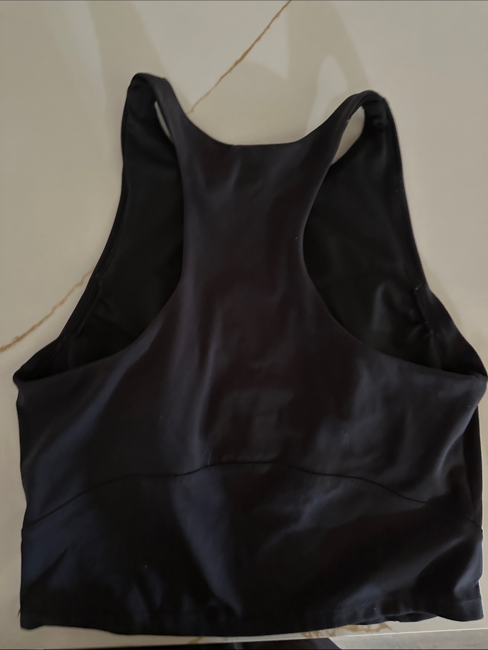 all in motion Black Racerback Crop Tank
